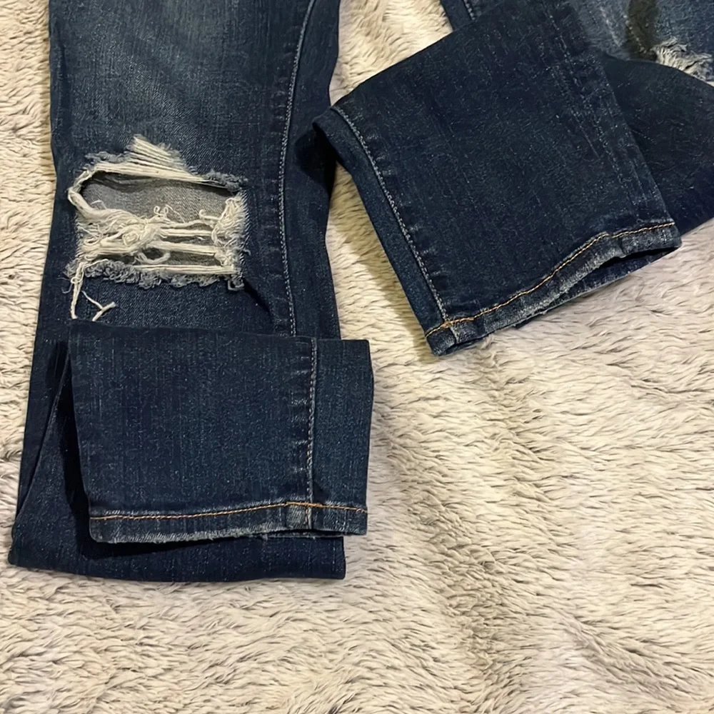 Distressed Le Skinny de Jeanne Frame Denim